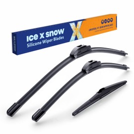 ICEXSNOW® Silicone Windshield Wiper Blades Replacement for Hyundai Palisade 2020-2024;Toyota Highlander 2008-2019 Lexus GX460 11-21 Automotive Replacement Windshield Wiper Blades(26"+20"+12" Set of 3)