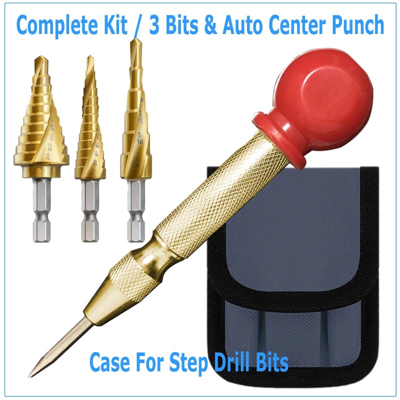 TITANIUM Step Drill Bit Set Unibit Industrial Reamer reaming 28