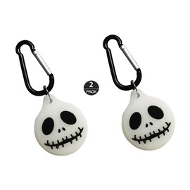 ZOEAST(TM) 2Pack Jack Cartoon Cute Soft Silicone AirTag Holder AirTags Case 2021 Keychain Ring Scratch-Resistant Protective Case Cover AirTags with 2 PCS AirTag Shell (2Pack Jack)