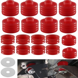 BELIFLY KF04050BK Body Cab Mount Bushing Kit Compatible with Ford F250 F350 Super Duty 2WD 4WD 1999-2017 Body Cab Mounts & Washers Polyurethane Red 20PCS