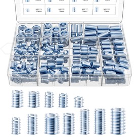 130Pcs Threaded Insert Nuts for Wood, M6/M8/M10 Galvanised Carbon Steel Hex Drive Head Nut Screw, Wood Insert Hex Socket Nuts for Wood Furniture,Cabinet,DIY,Home Decoration