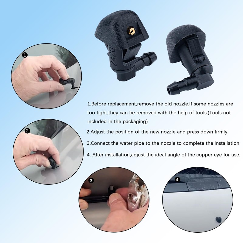 76810-TK8-A01 Windshield Washer Nozzles Assembly for Honda Odyssey 2011-2017,Replacement Premium