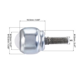 uxcell Ball Transfer Bearing Unit 12mm 17Lbs Nylon Bolt-Fixing Type for Transmission Pack of 6