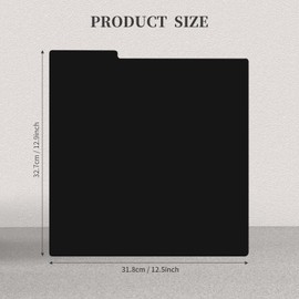 12.9 Inches Vinyl Record Dividers Black Hard PP Material Category Tab Double-Side Plastic Record Guides for LP, Album Crate, Bookshelf Organizer (5)