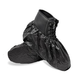 ShuBee Waterproof Shoe Covers Slip-Resistant Disposable for Construction, Indoor Carpet Floor Protection - Black (40 Pair)
