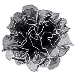 baotongle 4.37 Yard Flower Wrapping Mesh Paper Mesh Wrapping Paper for Flowers Pearl Edge Bouquet Packaging Paper Wrinkled Translucent for Mother's Day Valentine's Day Florist Wedding Gift Packaging