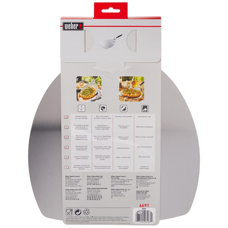 Weber Original Pizza Paddle, One Size, Stainless Steel