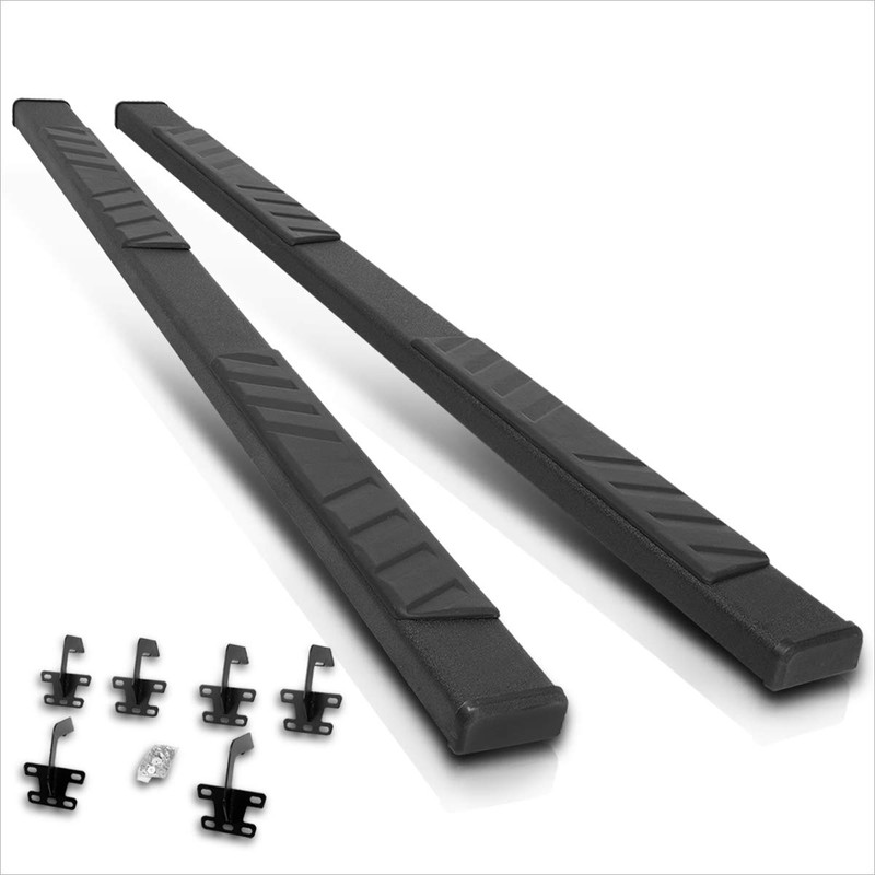 [Pair] 5 Inch Black Stainless Running Boards/Side Steps/Nerf Bars Compatible