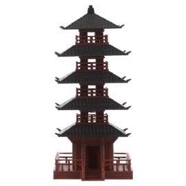 HANABASS Mini Pagoda Statue Miniature Figurines Pagoda Garden Statue Fairy House Accessories Bonsai Figurines for Zen Garden