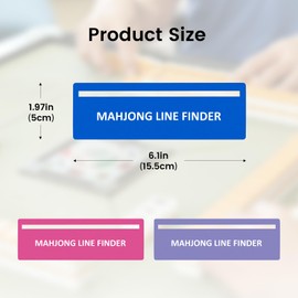 Tintinwiwigo 4Pack Mahjong Line Finder Reader, Mah Jong Card Guide, Mahjong Accessories and Gifts for Women (Blue)