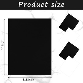 Whaline 30 Sheets 8.5 x 11 Inch Black White Card Stock Paper Solid Core Scrapbook Paper for Print DIY Crafts Making Supplies, 65lb