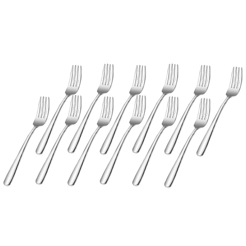 Dessert Forks,Stainless Steel Cutlery Dessert Fork Set, Pack of 12