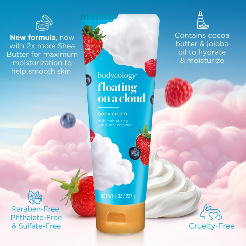 Bodycology Shea Butter Body Cream, Floating On A Cloud, 8