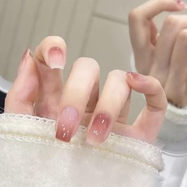 MISS MUMU Nail Tips, 24 Pieces, Nail Tips, Short, Spring, Summer, Simple, Cute, Stylish, Popular, Nail Seal, Bride Nail, Glossy, False Nails, Coming of Age Ceremonies, Weddings, School Entrance