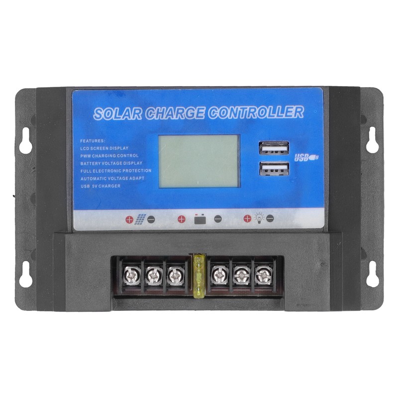 Solar Charge Controller LCD Display Dual Usb Interface Durable Solar