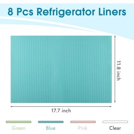 BEVTEE 8 Pack Refrigerator Liners,Washabl