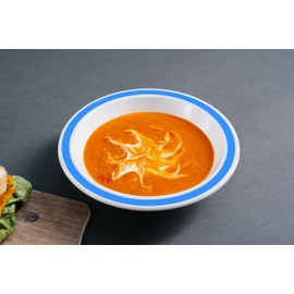 Harfield Med Blue Duo Bowl 17.3cm (Pack of 4) Reusable Virtually Unbreakable Polycarbonate Plastic Tableware