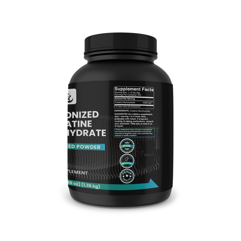 PURE ORIGINAL INGREDIENTS Micronized Creatine Monohydrate, 270 Servings, No Fillers,
