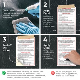 Fire Safety Notice Door Sticker, Emergency Preparedness, Non Fireproof Building, FDNY Sign, Required by NYC HPD, 6x9 Inches, 4 Mil Vinyl Decal Stickers Weather Resistant, Made in USA