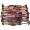 20 Pieces Multi Variegated Metallic Silk Embroidery Floss Multicolor Embroidery