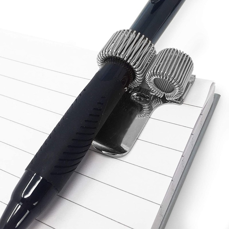Ashton and Wright - Double Metal Pen Holder with Pocket