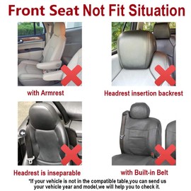 Flying Banner Car Seat Covers 2 Front Seats Leather Splicing Mesh Breathable Cover Black Color