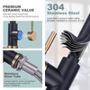 Black and Gold Kitchen Faucet with Sprayer, WOWOW Kitchen Sink