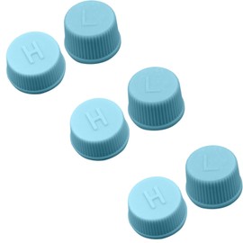6Pcs Blue Replacement Valve Caps for Car Air Conditioning, Leakproof R134a AC System Charging Port Caps (High and Low Pressure) Valves Air Conditioning Accessories