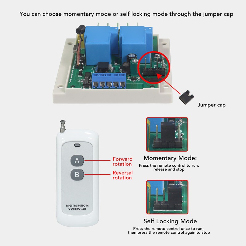 DC Motor Control Module 10A Motor Forward Reverse Controller with