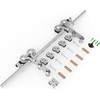 CCJH 4FT Barn Door Hardware Sliding Track Kit Stainless Steel