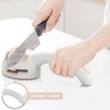 Knife Sharpener for Kitchen, Pink Handheld Sharpener for Repairing and