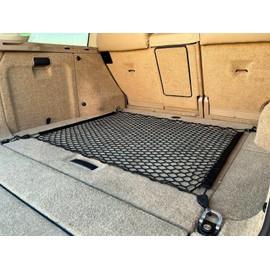 EACCESSORIES EA Trunk Organizer Cargo Net for Land Rover Range Rover 2003-2023 - Floor Style Cargo Net for SUV - Premium Mesh Car Trunk Organizer Vehicle Carrier Storage - Compatible with Range Rover