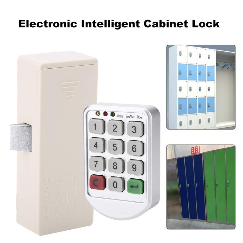 Electronic Cabinet Lock Kit Set,Keyless Digital Electronic Intelligent Password Keypad