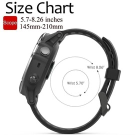 Band for Garmin Fenix 3, Soft Silicone Replacement Watch Band Strap for Garmin Fenix 3 / Fenix 3 HR Smart Watch (No Tracker)