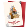 Absolutely Yours Christmas Card. Tree of Cats Design. Eco-friendly &