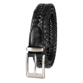 Dockers Men's Leather Braided Casual and Dress Belt,Black Lace,30