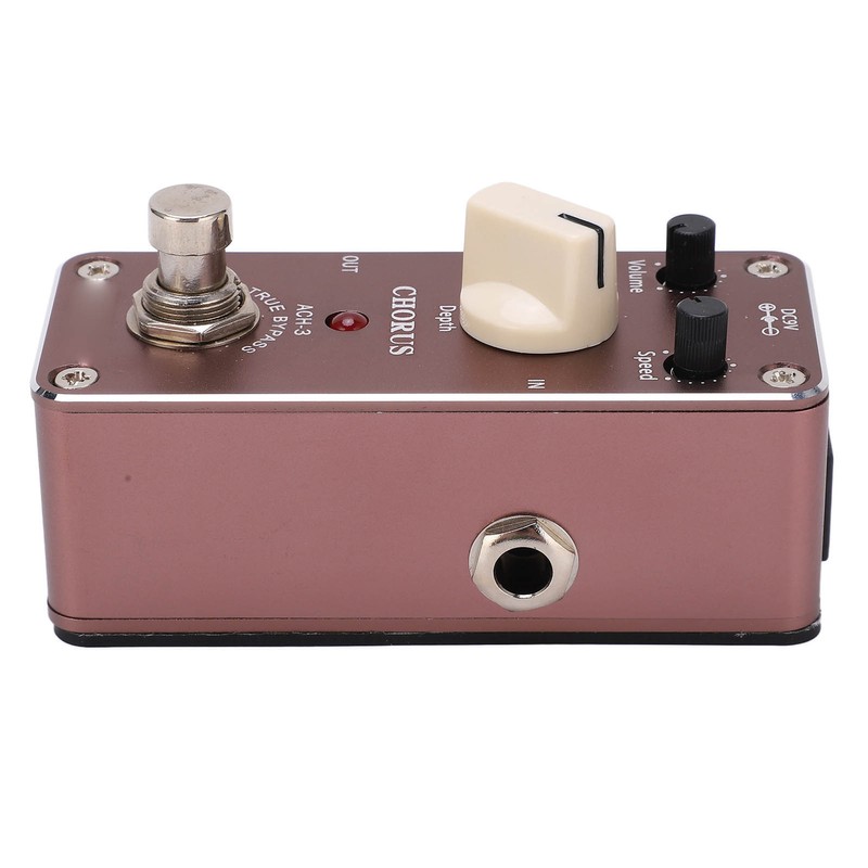 Chorus Effect Metal Guitar Monoblock Effector Pedal with LED Indicator