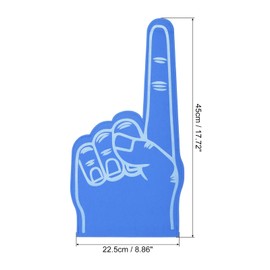 PATIKIL Foam Finger 18 Inch DIY Empty Foam Hand Cheerleading for Athletics Sports Game Events Blue