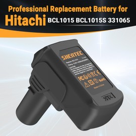 Shentec 2 Pack 10.8V-12V 4.0Ah Li-ion BCL1015 Battery Compatible with Hitachi BCL1015 BCL1015S 331065
