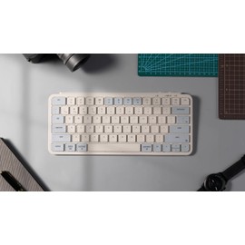 Keychron B1 Pro Ultra-Slim Wireless ZMK Custom Keyboard, Programmable Bluetooth/2.4 G/Wired Lightweight with 1200-Hour Long Battery Life Quiet Key for Mac/Windows - Retro Blue