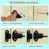 Fabselection Spring Door Lock, 4 Pack Self Closing Gate Latch,