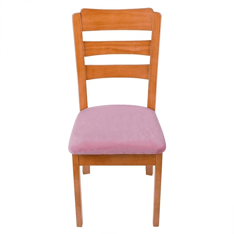 Homaxy Velvet Dining Chair Seat Covers Set of 6, Stretch