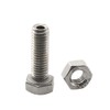 PZRT 2pcs Cylindrical Hollow External Hexagon Screw 304 Stainless Steel