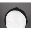Black turban knot headband fabric covered head band grip teeth