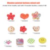 Children's Buttons, Pack of 100 Buttons, Wooden Colourful Buttons, Crafts