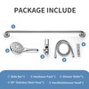 BRIGHT SHOWERS Stainless Steel Grab Bar Set – Includes Handheld