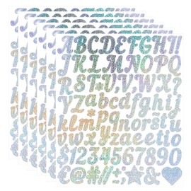 Giantree 1 Inch Small Self Adhesive Vinyl Letter Number Symbol Stickers Kit, Number Letter Stickers Waterproof Vinyl Alphabet Stickers for Mailbox, Water Bottle, Scrapbook, Notebook (Silver)