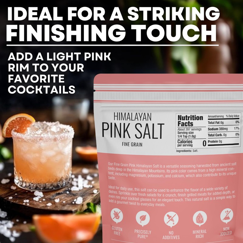 Pink Himalayan Salt, Fine Grain for Table Shakers, 14 oz