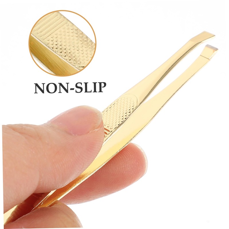 TOVINANNA 2pcs Durable Eyebrow Clip Ergonomic Tweezers Kit for Precision