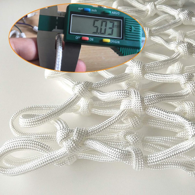 Basketball Net 1 Pack White 12 Loops Netting Replacement Thicker